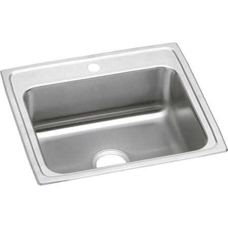 Elkay Lustertone Ss 22 X 19.5 X 7.6 Single Bowl Drop-In Sink With Quick-Clip LRQ22191